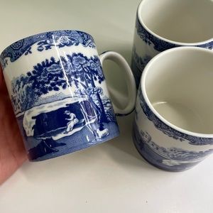 Spode Blue Italian Mugs (3)